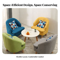 Space-Efficient Upholstered Armchair Space-Saving Single Sofa Removable and Cleanable Cover Minimalist Design for Renters