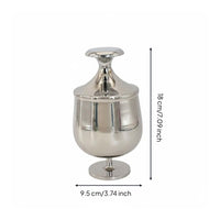 Beverage Glass Candy Jar Easy to Clean Goblet Storage Container Mirror Finish Table Decor for Desktop