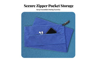 Fitness Towel with Hood Absorbent Gym Towel with Fastener Pocket Machine Launderable Hanging Loop for Athletes, Weightlifting