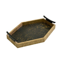 Wooden Tray with Handles Speckled Wood Tray with Handles Sturdy for Coffee Table