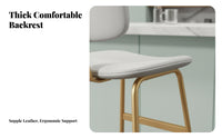 Upholstered Highspine Stool rustic design Bar Chair with spinerest Sturdy Frame for Homeowners, Kitchen