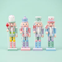 4 Pieces Nutcracker Figurine with Holiday Sweet Nutcracker   Tabletop Decor for Decorators, Collectors, Holiday Displays, Shelves