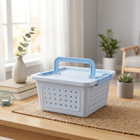 Hamster Carrier and Small Pet Transport Cage, PP Travel Carrier with Fasten-on Lid and Top Handle for Small Animal Travel