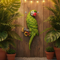 2 Pieces Parrot Statue Realistic Look Parrot Sculpture Lifelike for Yard