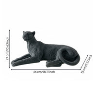 Velvet Leopard Ornament Flocked Leopard Statue Gift Idea Statue for Entryway