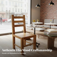 Wooden Armchair with Backrest Sturdy Wood Construction Indoor Furniture Traditional Design Minimalist Design for Kitchen