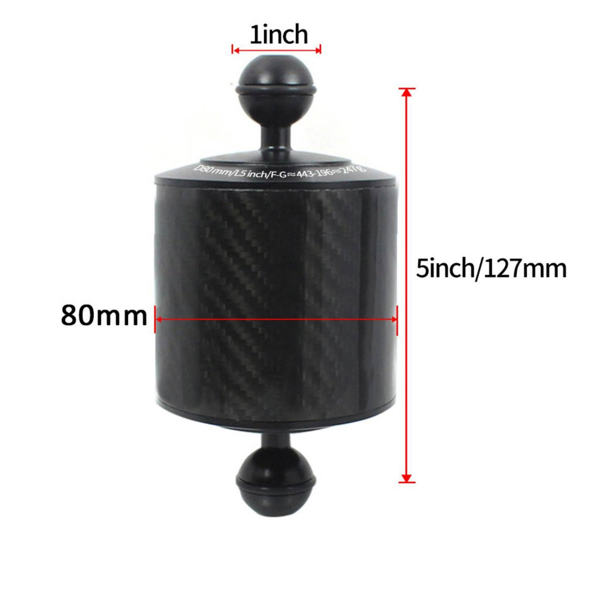 Carbon Fiber Buoyancy Arm High Strength Carbon Buoyant Rod Arm Deep Sea Ready for Scuba Divers