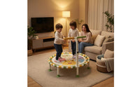 Adjustable Height Children's Trampoline Metal Frame Kids Trampoline Wide Feet for Home
