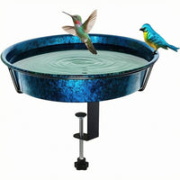 Clamp-on Bird Bath 11.5-Inch Diameter Outdoor Decor Space Saving