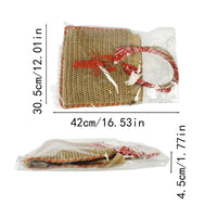 2026 New Raffia Woven Bag for Women - Fashionable Beach Vacation Tote, Large Capacity Commuter Tote