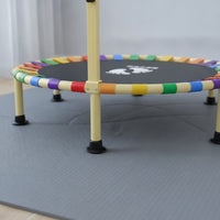 Foldable Trampoline Rainbow Round Trampoline Elastic-Band for Kids, Young Children, Indoor, Playroom, Bedroom