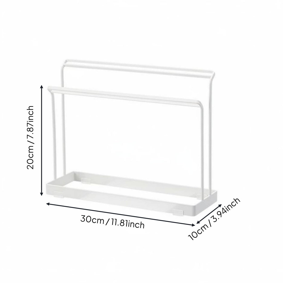 Kitchen Towel Dehumidifying Stand Freestanding Dishcloth Rack Multi-Bar Rag Holder for Washroom