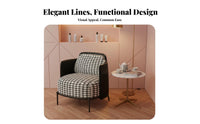 Houndstooth Armchair architectural design Upholstered Accent Chair Stylish Design Wide Seat for Business Owners, Adults, spa