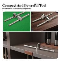 Cue Tip Presser Stainless Steel Cue Tip Compressor Cylindrical Head