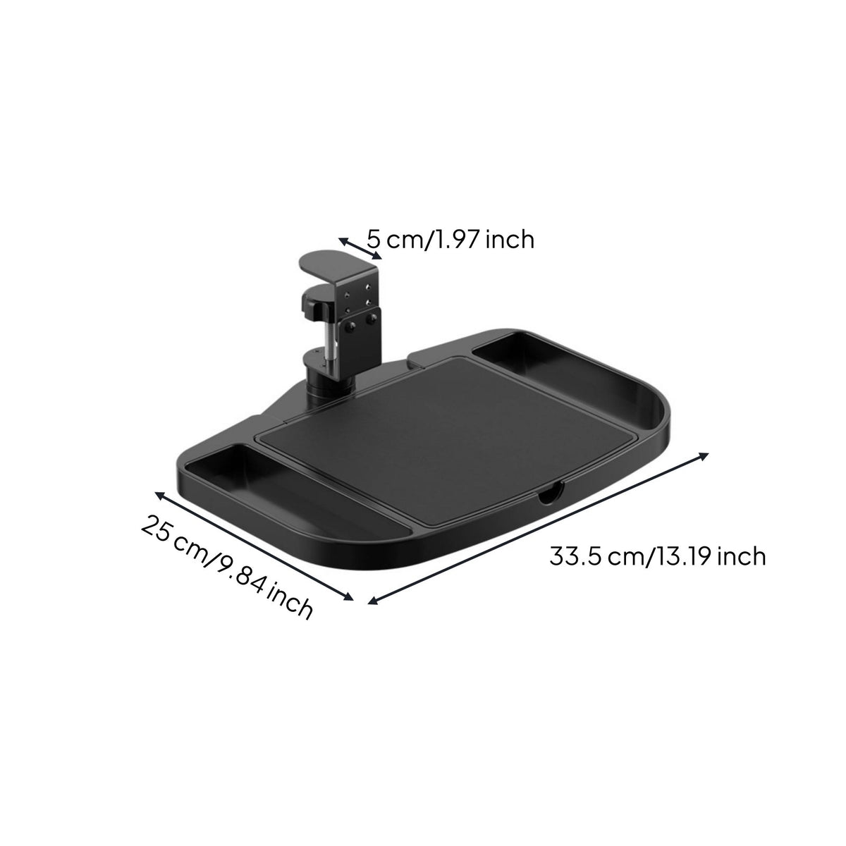 Rotating Desk Tray Multi-Function Clamp on Platform Space Saving for Home
