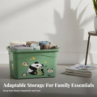 Lidded Wheeled Crate Large Capacity Household Storage Stackable for homeowners