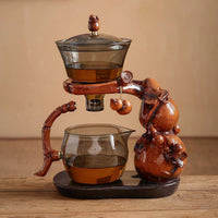 办公室冲茶壶懒人磁吸泡茶器葫芦造型玻璃简约懒人泡茶器套装