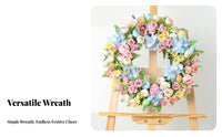 Artificial Flower Wreath Lifelike Flowers Flower Hydrangea Wreath Farmhouse Easter Decor Giftable Holiday Decoration Handmade