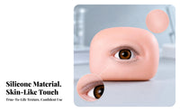 Eye Practice Model Soft Silicone Eye Model Beauty Training Item Life-Size Eco-Friendly for Makeup Artists