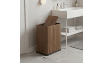 Narrow Garbage Bin with Lid Double Barrel Design for Bathroom, Living Room