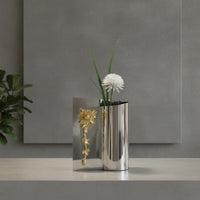 Stainless Steel Vase Nordic Design Modern Flower Holder Elegant for Tabletop
