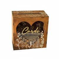 Flower Slot Card Box Easy to Keep Wedding Card Box Wood Material