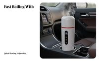 12V 24V Car Kettle Fast Boiling 12V/24V Car Kettle 316 Stainless Steel Liner Portable Hot Water Boiler for Commuters, Truckers, Road Trip, Camping