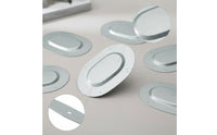 6 Pieces Oval Trunk Floor Drain Plug Metal Trunk Drain Hole Cover Matte Stamped for Car Owners, Mechanics
