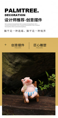 可爱动物小猪桌面摆件装饰品花园庭院微景观装饰品网红生日礼物女