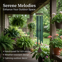 Deep Tone Wind Chimes, 140cm Metal Tube Wind Chimes Outdoor, Soothing Melodic Sound for Garden Verandah Decor