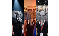 Realistic Elephant Mask Full-Head Elephant Face Mask Costume Oversized for Adults, Cosplayers, Theater