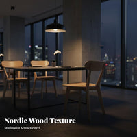 Wooden Stool with Backrest Quiet Non-Slip Feet High-Back Side Chair for Families