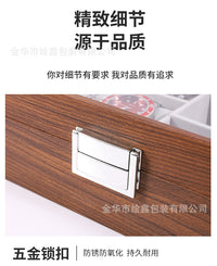 Walnut Wood Watch Storage Gift Box with Display Case