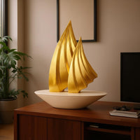 Abstract Sailboat Ornament Decorative Home Decor Polished Surface