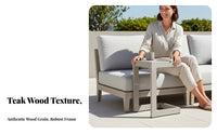 Minimalist design seat paded Sofa and Chair Group Modern Design Outdoor Furniture Weather-Resistant Patio Seating Thick Comfortable seat pads for residents, Business Owners, Garden, Terrace, Courtyard, waterfront