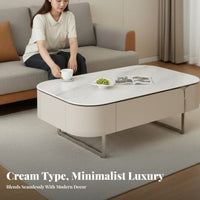 Light Luxury Design Sculptural Low Table Creamy Aesthetic Bean-Shaped Accent Table Modern aesthetic Living Room Furniture space-saving for Apartment Dwellers, Homeowners, Interior Designers, Small Spaces, Lounge Area, Bedroom, Office