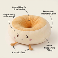Donut Cushion Memory Foam Seat Cushion, Round Seat Pad for Living Room Floor, Ta #variant:Pouf 38*38*14CM