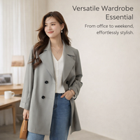 Jacket for Women Plus Size Windbreaker Coat with Pockets, Lightweight Outdoor for Autumn, Long Sleeve Polyester Design