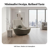 Highrear rotating Armchair Wabi-Sabi Aesthetic Accent Chair Italian Inspired Ergonomic Design for Homeowners, Parents