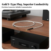 Turntable Ground Wire Pure Shiny Conductor LP Player Ground Cable 6-Core Braided Audio Accessory for Audiophiles, Vinyl Enthusiasts