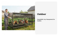 Large Metal Chicken Enclosure Weatherproof Poultry Enclosure Lockable Door