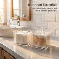 Clear Acrylic Storage Box with Lid, Display Organizer, Containers for Jewelry, Cube for Shelves