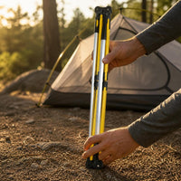 Telescopic Tent Pole Automatic Tent Support Rod Awning Accessory Iron Aluminum Fiberglass