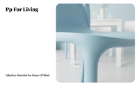 Stackable Plastic Chair Thickened Construction Indoor Seating Bright Hues Easy to Clean for Apartment Dwellers, Kitchen, Cafe