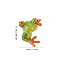 Frog Figurine Whimsical Frog Statue Compact for Desk, Entryway, Collectors