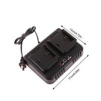 Twin Battery Charger Corded Twin Channel Charger Electronics Accessory Black Rounded Shape