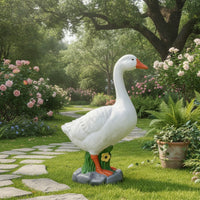 Outdoor Garden Goose Statue Weather Resistant Goose Garden Statue Weatherproof Decor Long-Lasting for Gardeners, Homeowners, Yard, Patio, Entryway