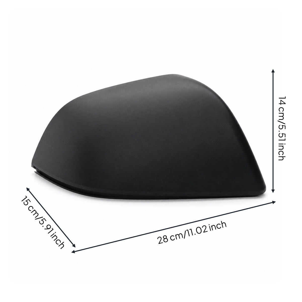 Electric Vehicle Series 3 Side Mirror Cover Fit over Side Mirror Cap Contoured Car Part Smooth