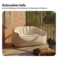Highrear Beanless Chair Soft Fabric Cover Ergonomic Foam Lounger Fullphysique Support No Assembly Required for Students