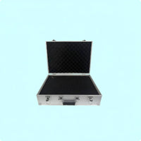 Aluminum Storage Box Shock Resistant Lockable Metal Case Double Lock for Travel